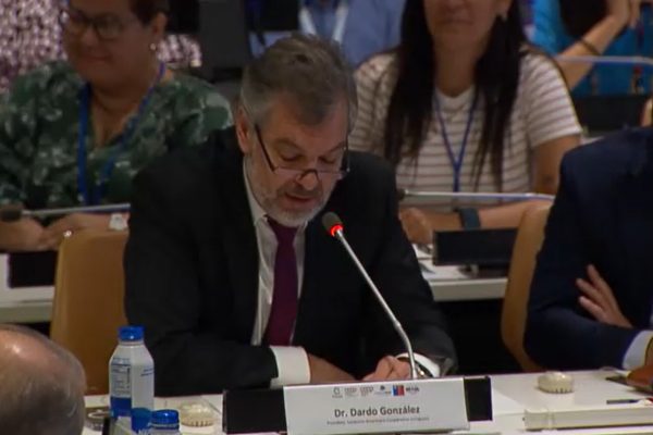 El Dr. Dardo González expuso en la ONU el modelo cooperativo del Sanatorio Americano y la Red FEPREMI